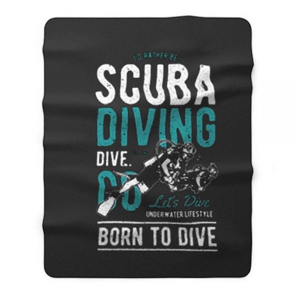 Scuba Diver Fleece Blanket