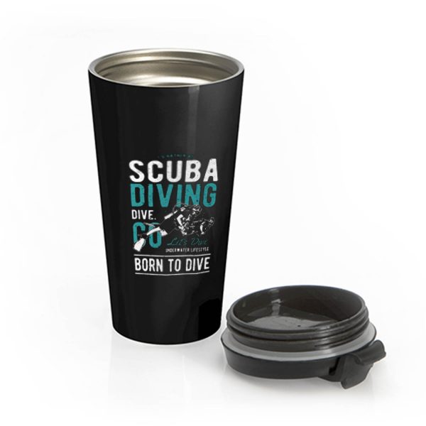 Scuba Diver Stainless Steel Travel Mug