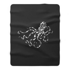 Scuba Diving Octopus Fleece Blanket