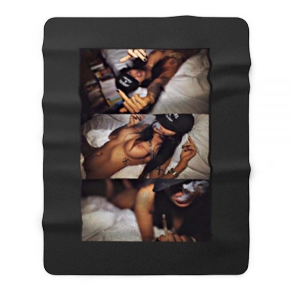 Sexy Girl Smoking Weed Attitude Fleece Blanket