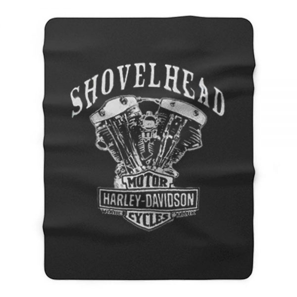 Shovelhead Engine Harley Davidson Fleece Blanket