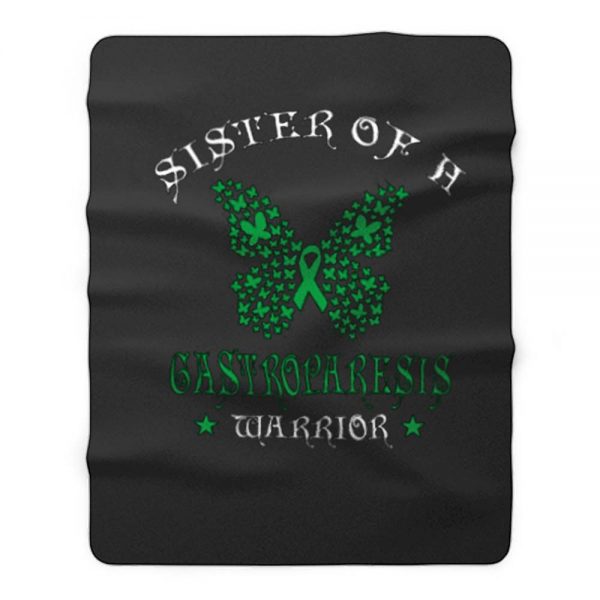 Sister of a Gastroparesis Warrior Support Awareness Fleece Blanket