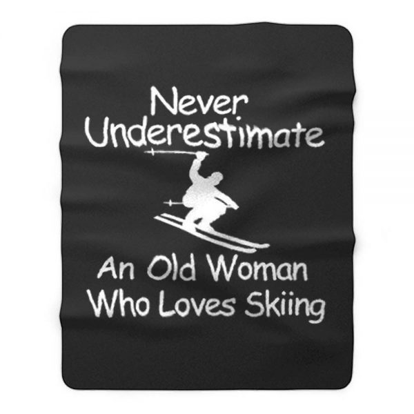 Skiing Fleece Blanket