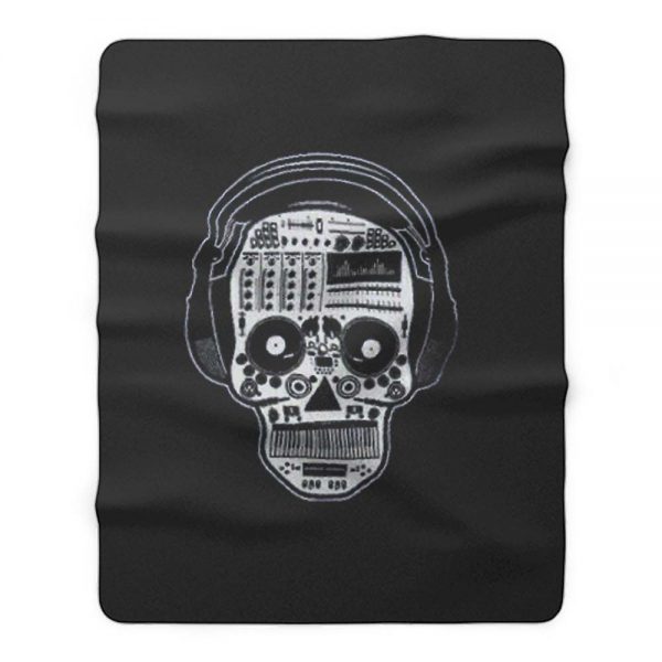 Skull Dj Fleece Blanket