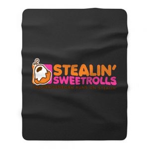 Skyrim Stealing Sweetrolls Dragonborn Dunkin Donuts Fleece Blanket