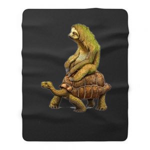 Sloth Tortoise Fleece Blanket