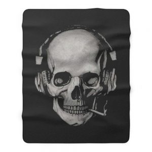 Smoking Skull Fleece Blanket