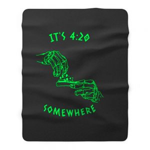 Smoking Weed Fleece Blanket