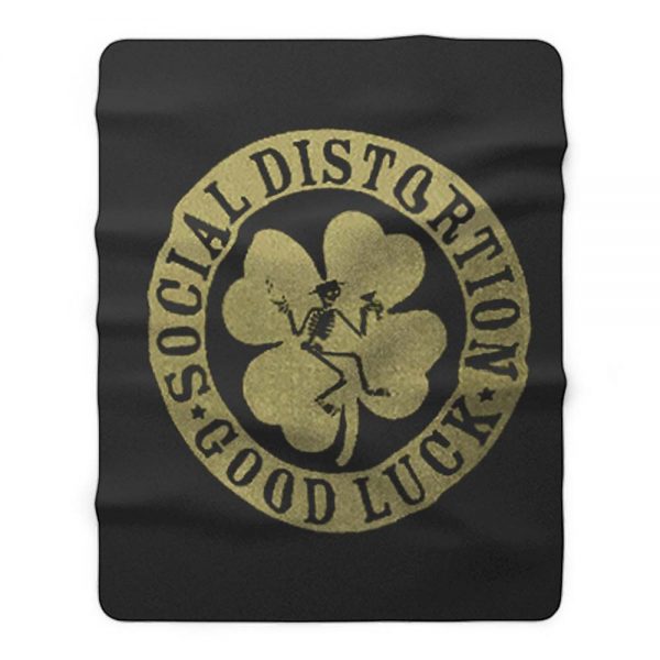 Social distortion good luck Fleece Blanket