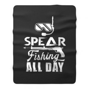 Spearfisher Spearfishing Harpooning Harpoon Spear Fleece Blanket