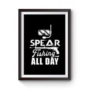 Spearfisher Spearfishing Harpooning Harpoon Spear Premium Matte Poster