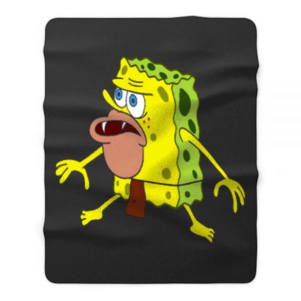 Spongeboob Funny Jurasic Time Fleece Blanket