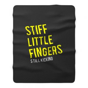 Stiff Little Fingers new tee black white Fleece Blanket