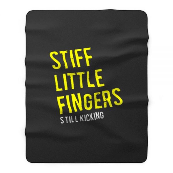 Stiff Little Fingers new tee black white Fleece Blanket