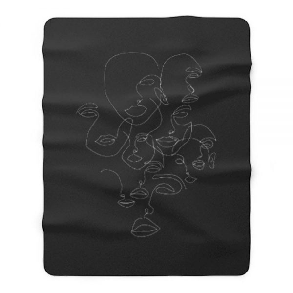 Strangers Line Art Fleece Blanket