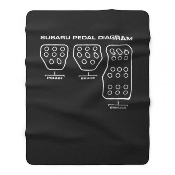 Subaru Pedal Diagram Car Racing Fleece Blanket