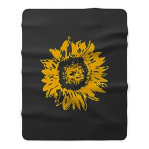 Summer Sunflower Fleece Blanket