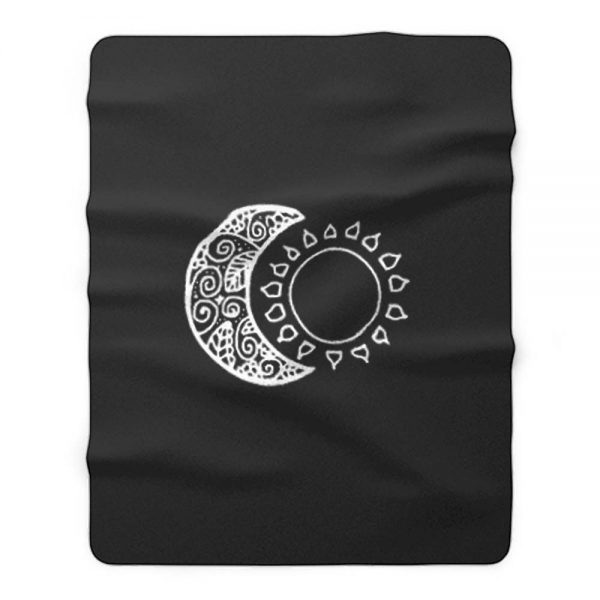 Sun And Moon Fleece Blanket