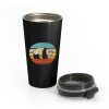 Sunset Bear Vintage Panda Stainless Steel Travel Mug