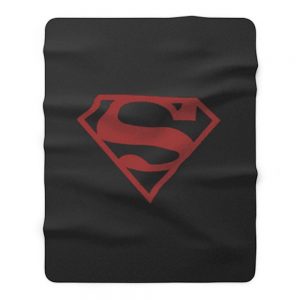 Superboy Superman Costume Red On Black Shield Dc Comics Fleece Blanket