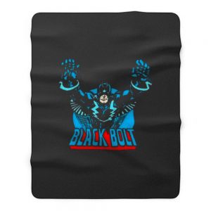 Superhero Comic Retro Black Bolt Fleece Blanket