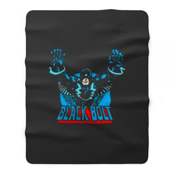 Superhero Comic Retro Black Bolt Fleece Blanket