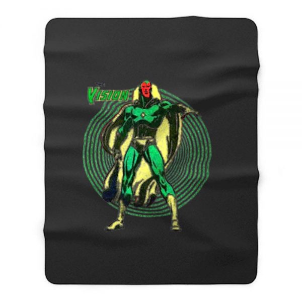 Superhero Comic Retro The Vision Fleece Blanket