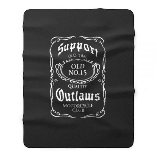 Support Your Local Outlaws Biker Motorcycle Mc Fleece Blanket