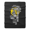 Support Your Pole Dancer Utility Electric Lineman Fleece Blanket