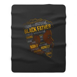 Supportive Loving Black Father Fleece Blanket