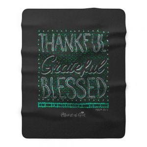 Thankful Grateful Blessed Fleece Blanket