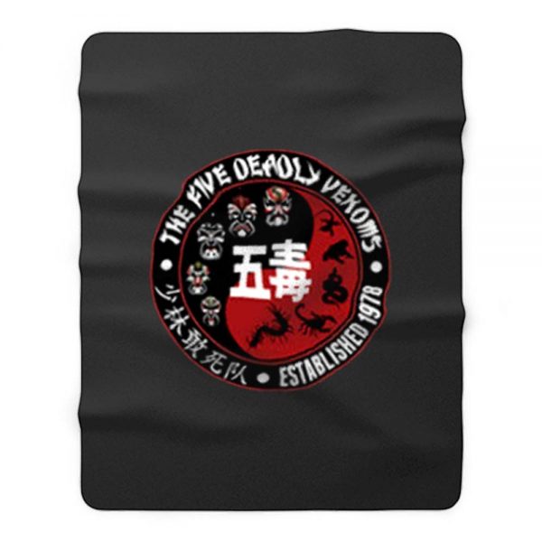 The 5 Five Deadly Venoms Shaolin Squad Retro Cult Kungfu Movie Fleece Blanket