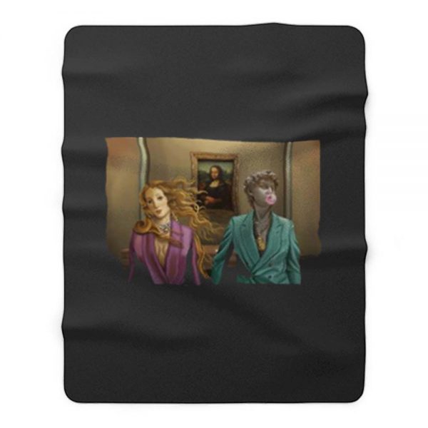 The Birth Of Venus Monalisa Fleece Blanket