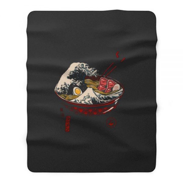 The Great Japanese Ramen Fleece Blanket