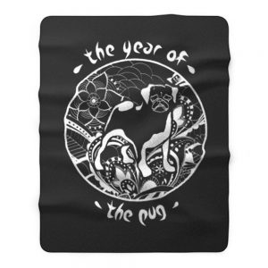 The Year of the Pug Fleece Blanket