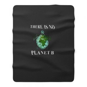 There Is No Planet B Turtle Fleece Blanket