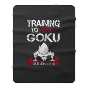 Training To Go Super Goku Fleece Blanket