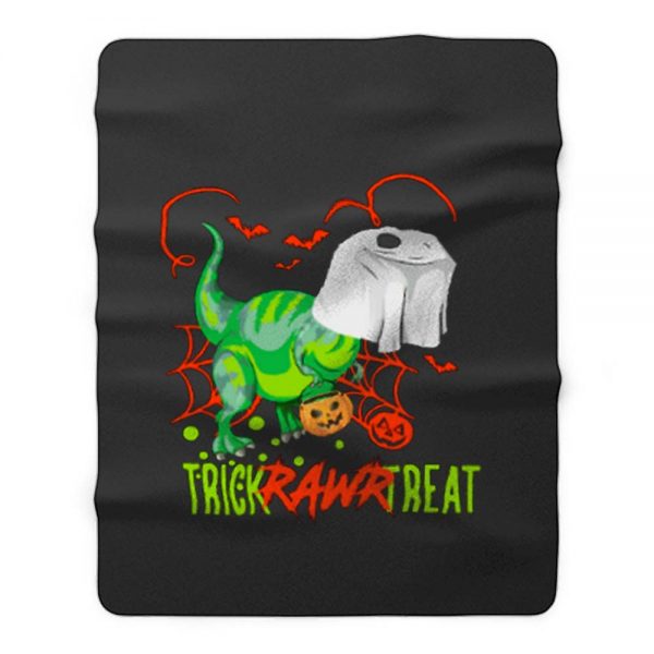 Trick Rawr Treat Halloween Fleece Blanket