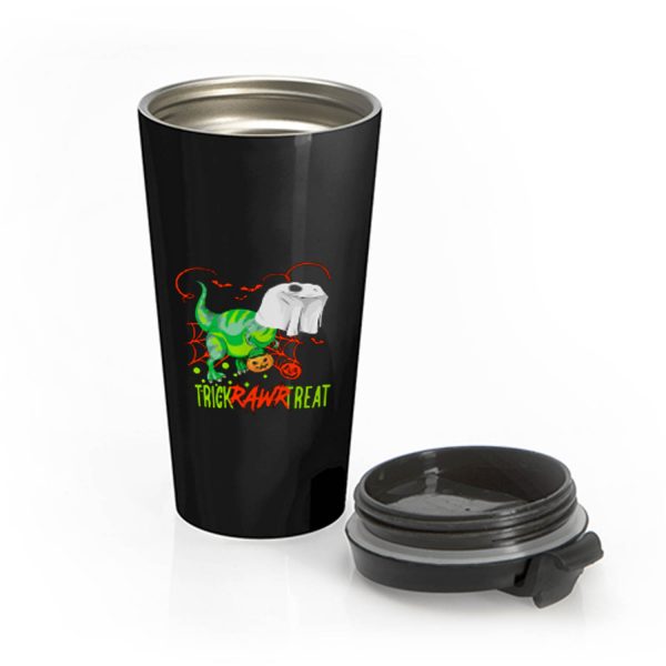 Trick Rawr Treat Halloween Stainless Steel Travel Mug