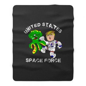 Trumps Kickin Alien Space Force Fleece Blanket