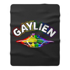 UFO Gay Pride Gaylien Funny Gay Pride Fleece Blanket