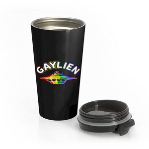 UFO Gay Pride Gaylien Funny Gay Pride Stainless Steel Travel Mug