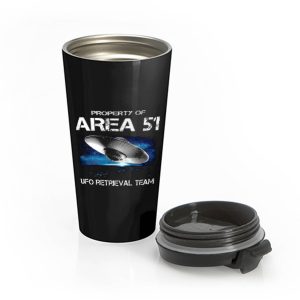 UFO Glow in the Dark Area 51 Spaceship Stainless Steel Travel Mug