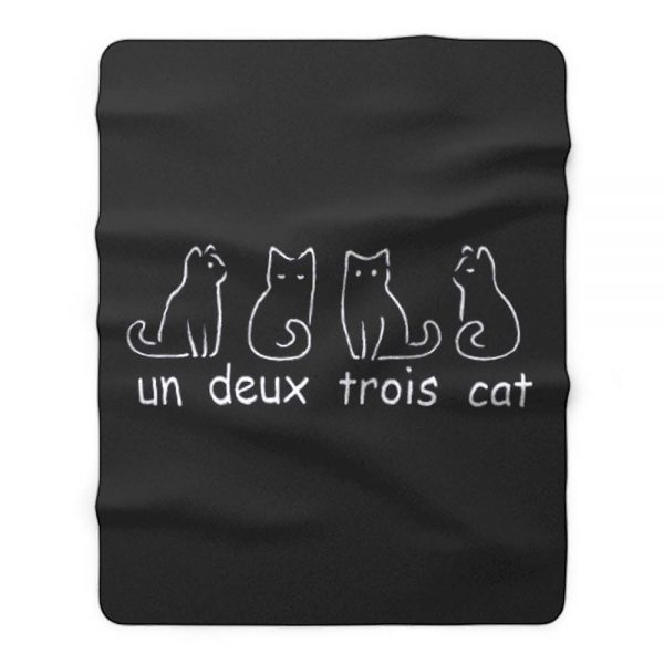 Un Deux Trois Cat Fleece Blanket