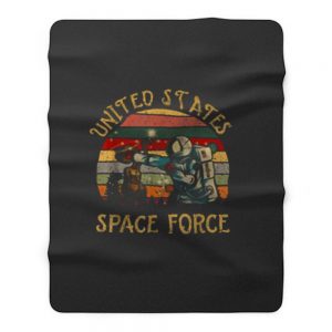 United States Vintage Space Force Fleece Blanket