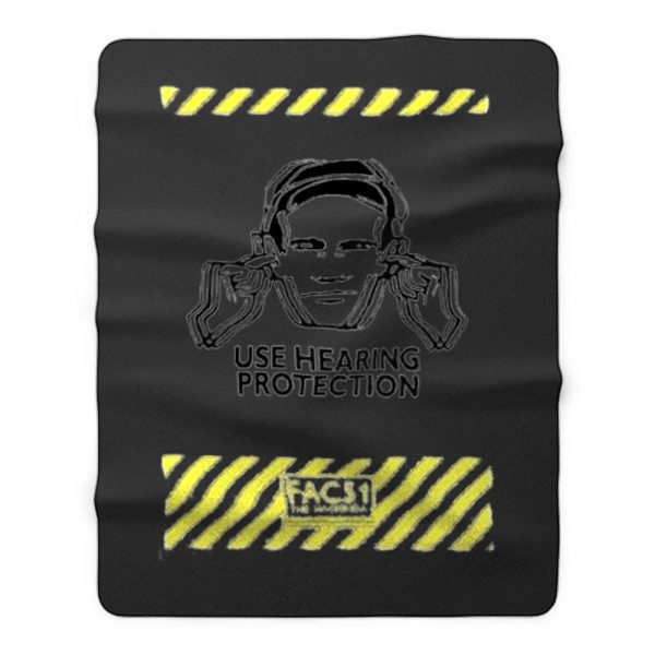 Use Hearing Protection Fleece Blanket