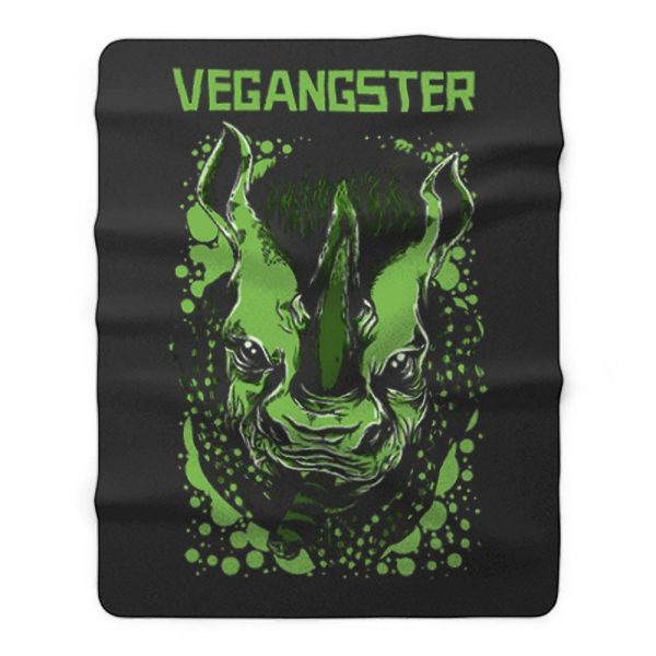 Vegangster Rhino Weed Beware Fleece Blanket