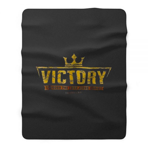 Victory Motorcycle Logo Vintage Fleece Blanket