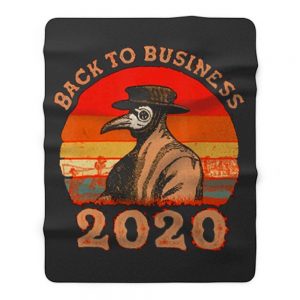 Vintage Back To Business 2020 Plague Doctor Fleece Blanket