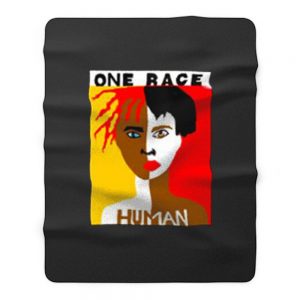 Vintage One Race Human Race Fleece Blanket